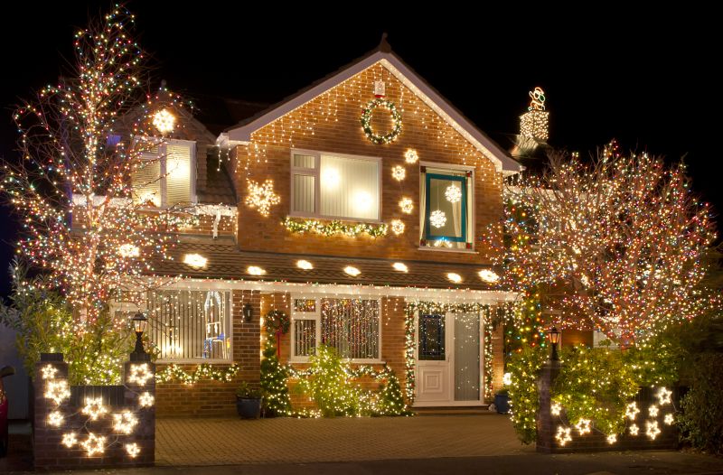 Holiday Lights Hanging in Roswell, GA