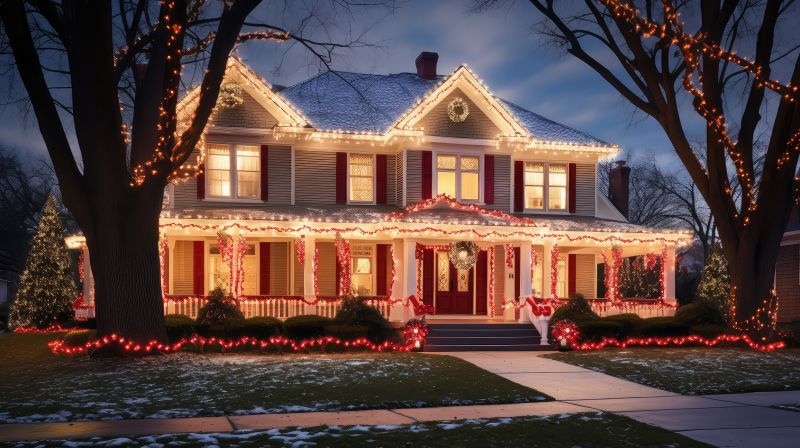 Holiday Lights Hanging in Kansas City, KS