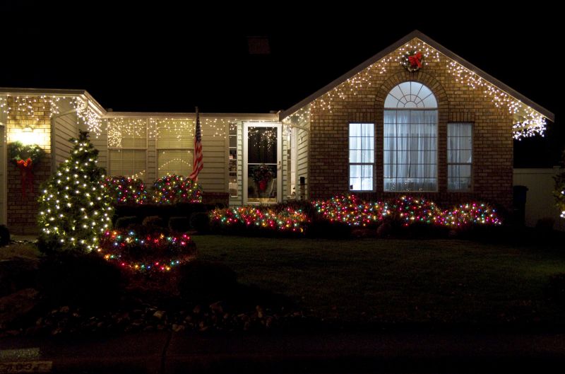 Holiday Lights Hanging in Overland Park, KS
